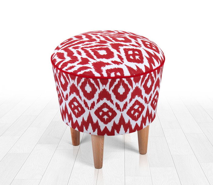 Atelier Del Sofa Puf Bohemio Rojo y Blanco Atelier Del Sofa Puf Bohemio Rojo y Blanco